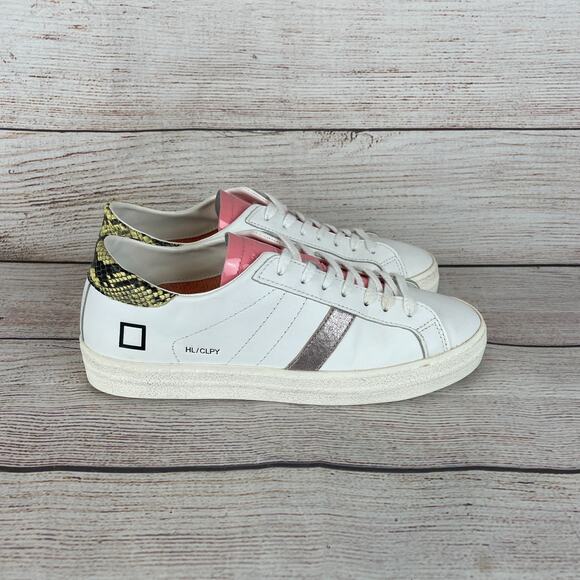 D.A.T.E, Hill/Go Ply Sneakers Unisex, EU 41 US M 8 W 9 Low-Top White/Pink/Silv - Picture 4 of 9